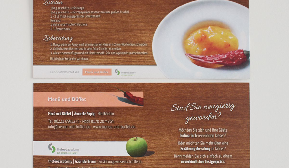 Rezeptkarte für ein Ayurvedisches Rezept: Mango-Papaya-Chutney