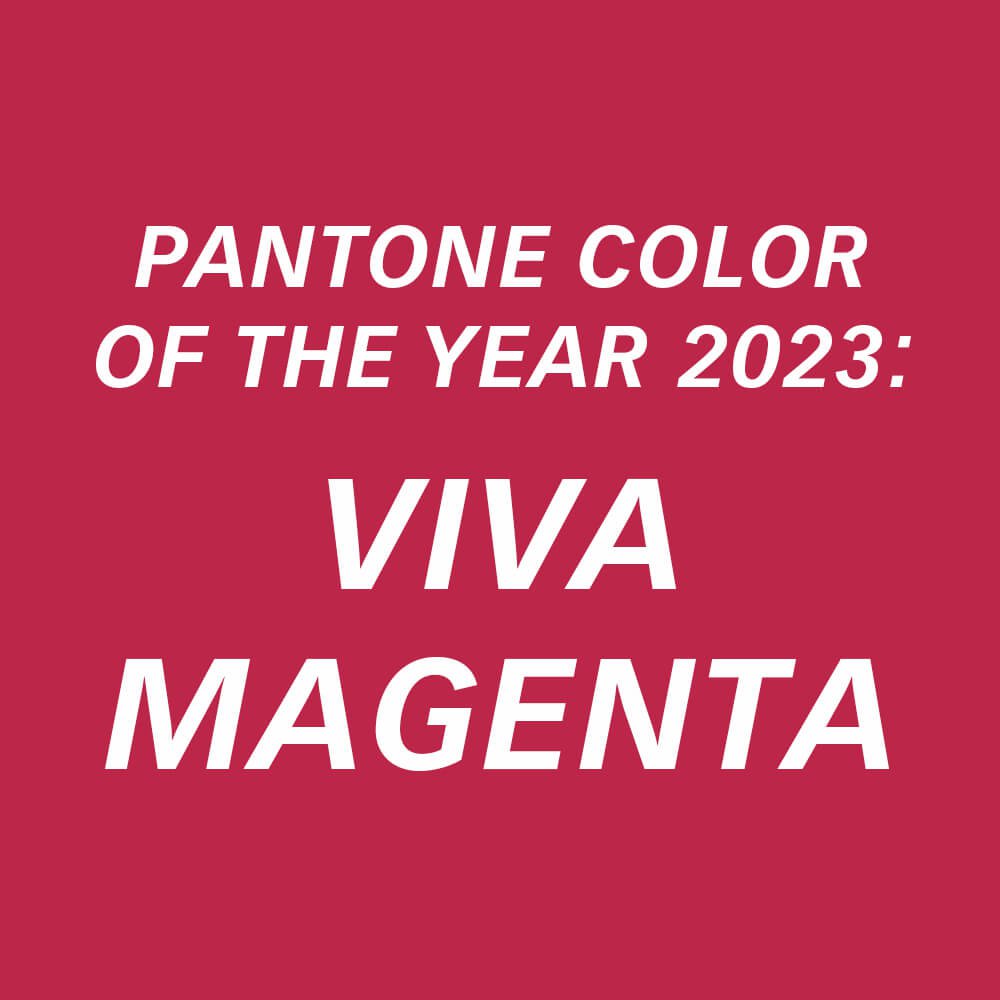 Ansicht des Pantone Farbton des Jahres 2023 Viva Magenta