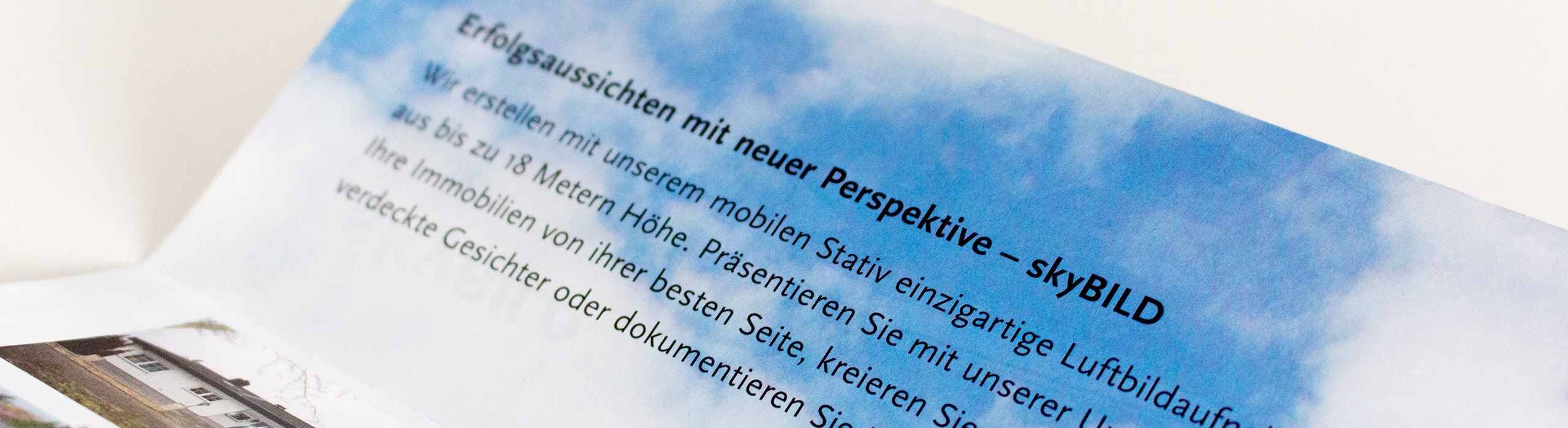 Flyer Sonderformat Detail Intro skyBILD