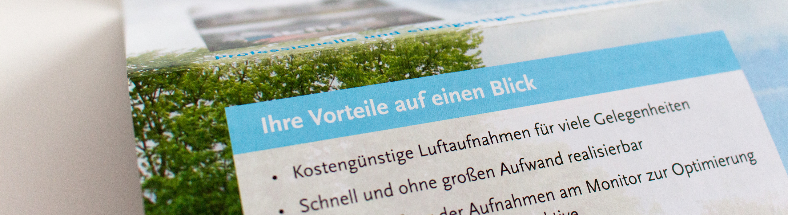 Flyer Sonderformat Detail Vorteile skyBILD