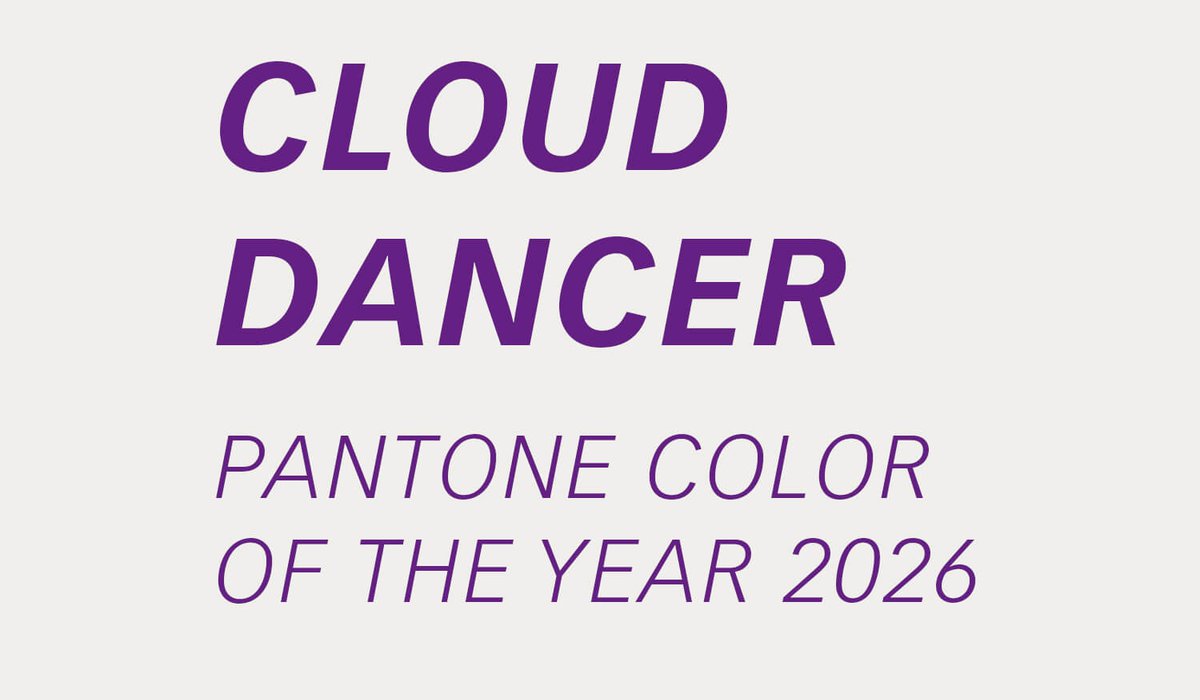 Pantone Farbe des Jahres 2026 Cloud Dancer – Farbtafel