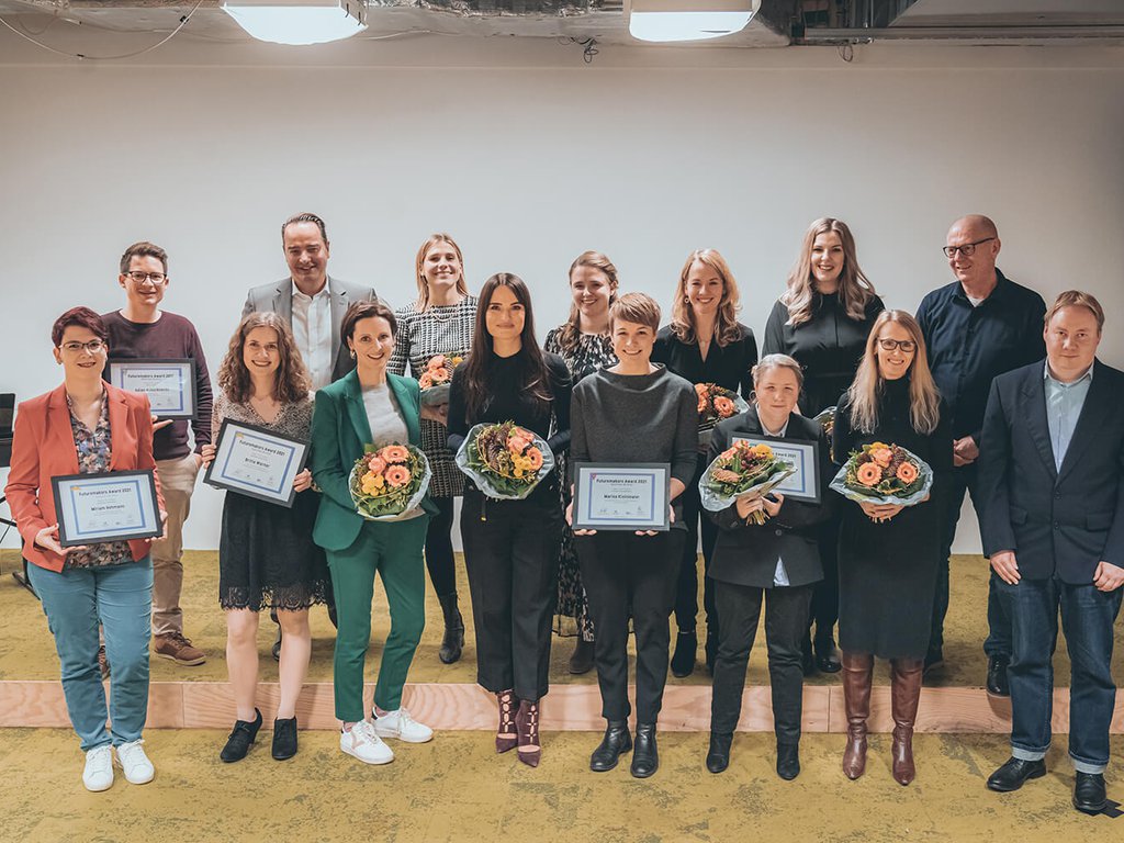 FarbFaible bei der Verleihung des Futuremakers Award 2021 Gewinner & Organisatoren