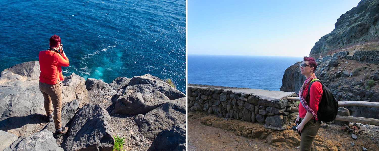 Miriam Hohmann beim wandern und fotografieren auf La Gomera