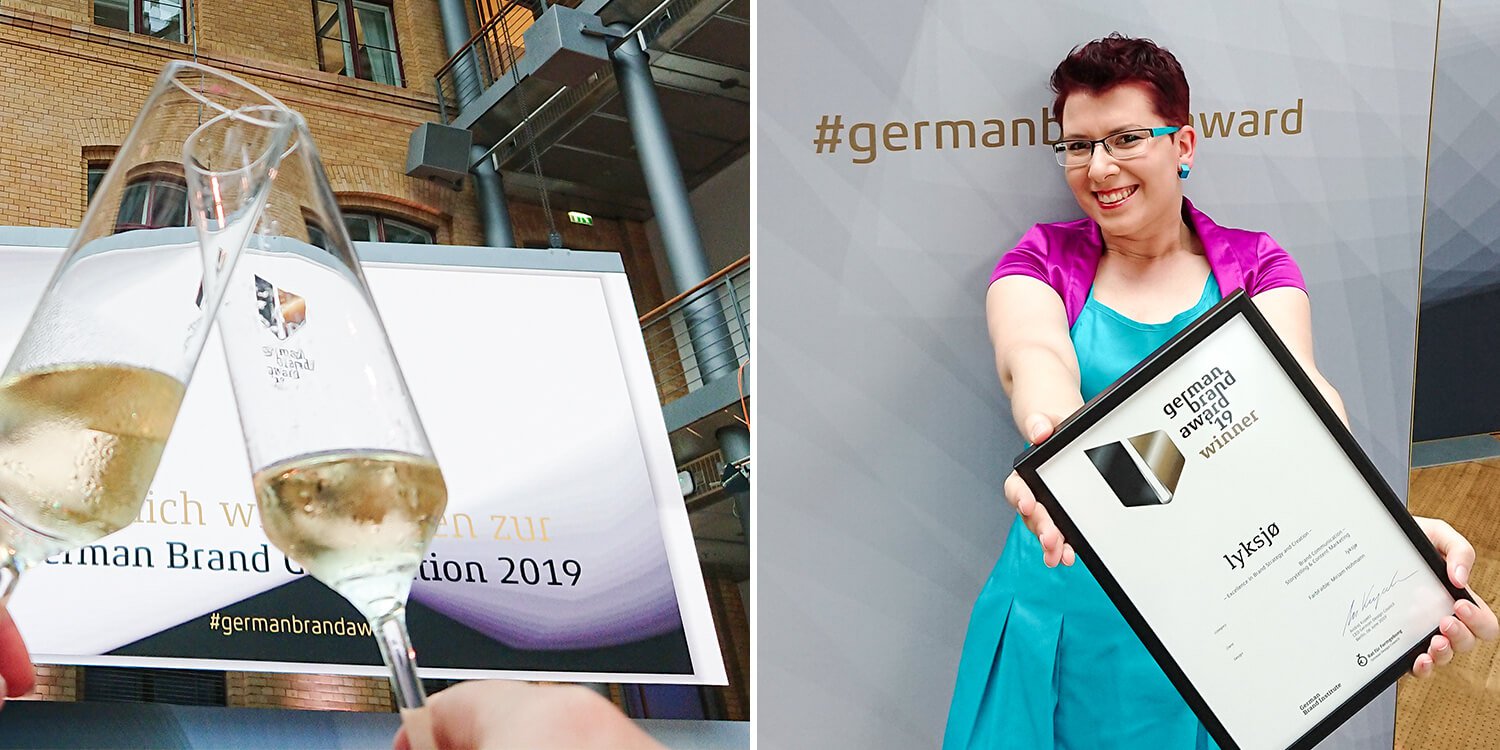 Miriam Hohmann bei der Preisverleihung des German Brand Award 2019
