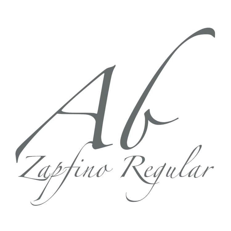 Schreibschriften Beispiel der Zapfino Regular