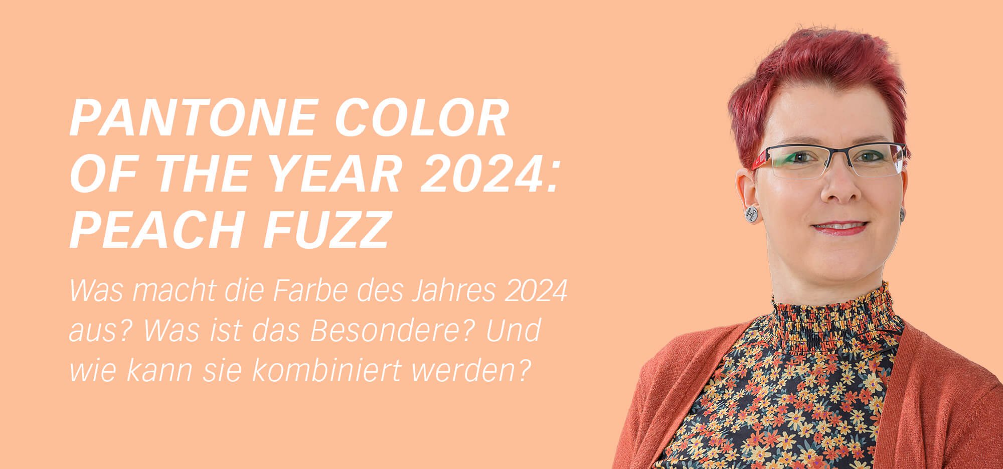 Pantone Farbe des Jahres 2024 Peach Fuzz Titelbild
