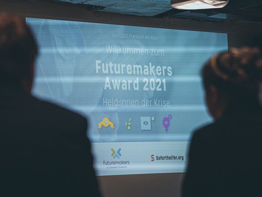 FarbFaible bei der Verleihung des Futuremakers Award 2021 Heldinnen der Krise