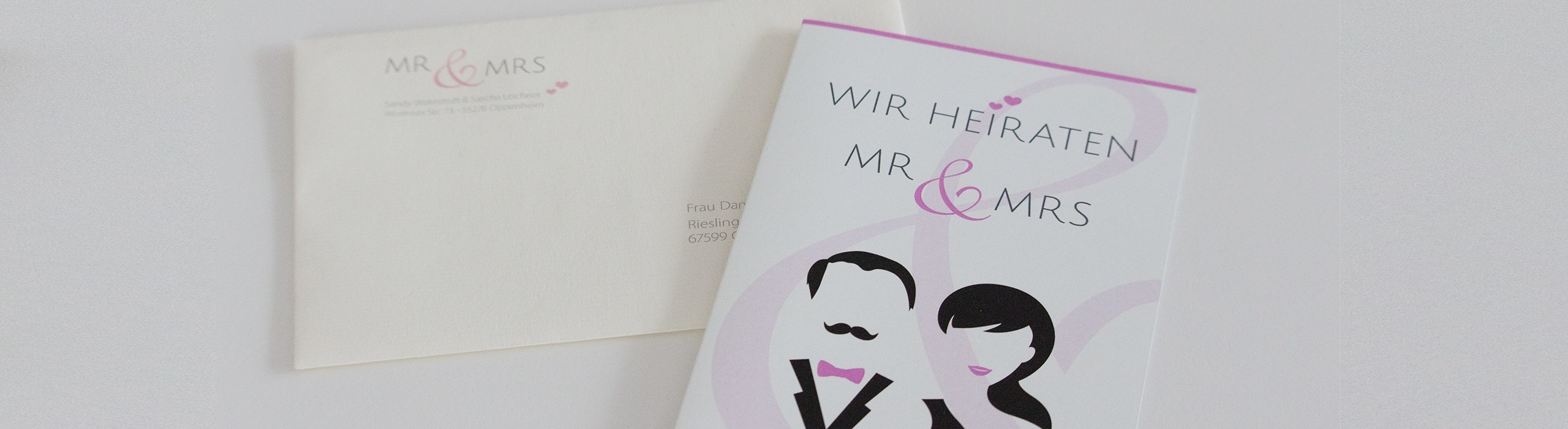 Hochzeitskarte illustrativ