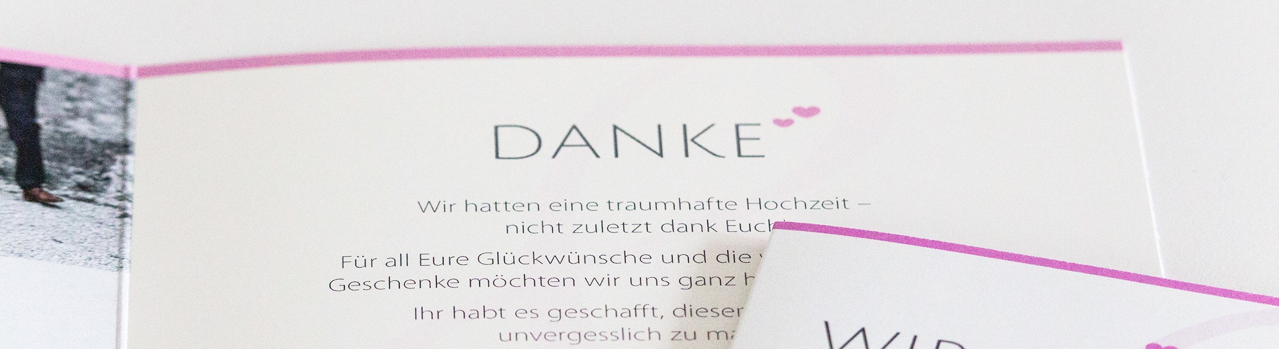 Hochzeit Dankeskarte Detail