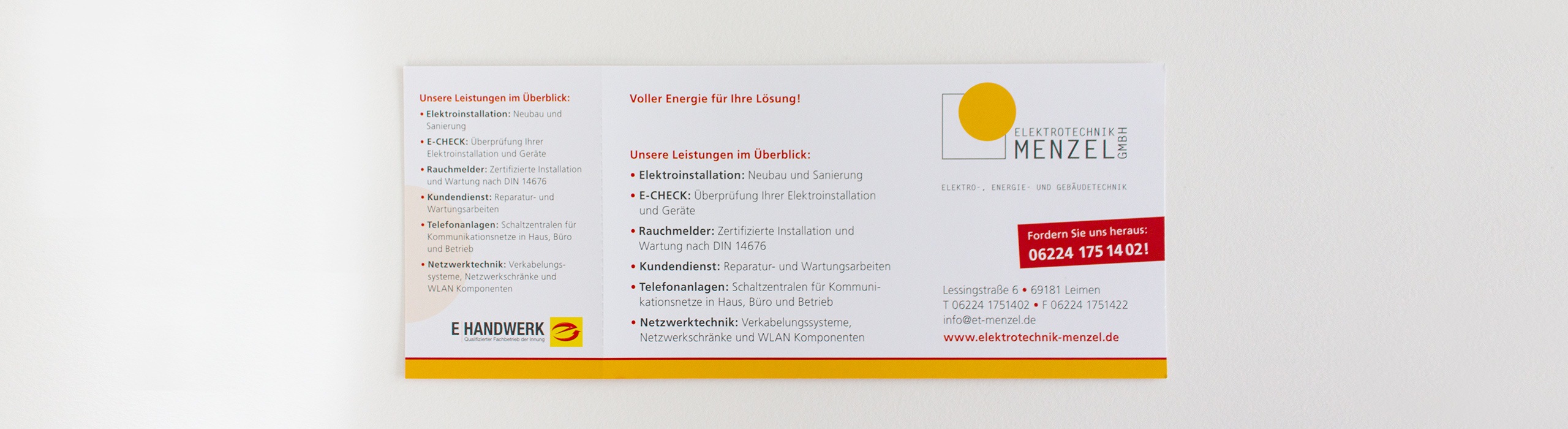 Flyer mit Perforation Rückseite