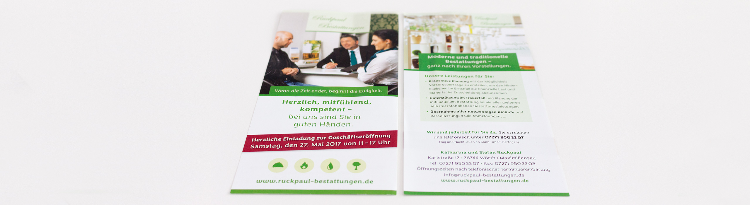 Ruckpaul Bestattungen Aktionsflyer