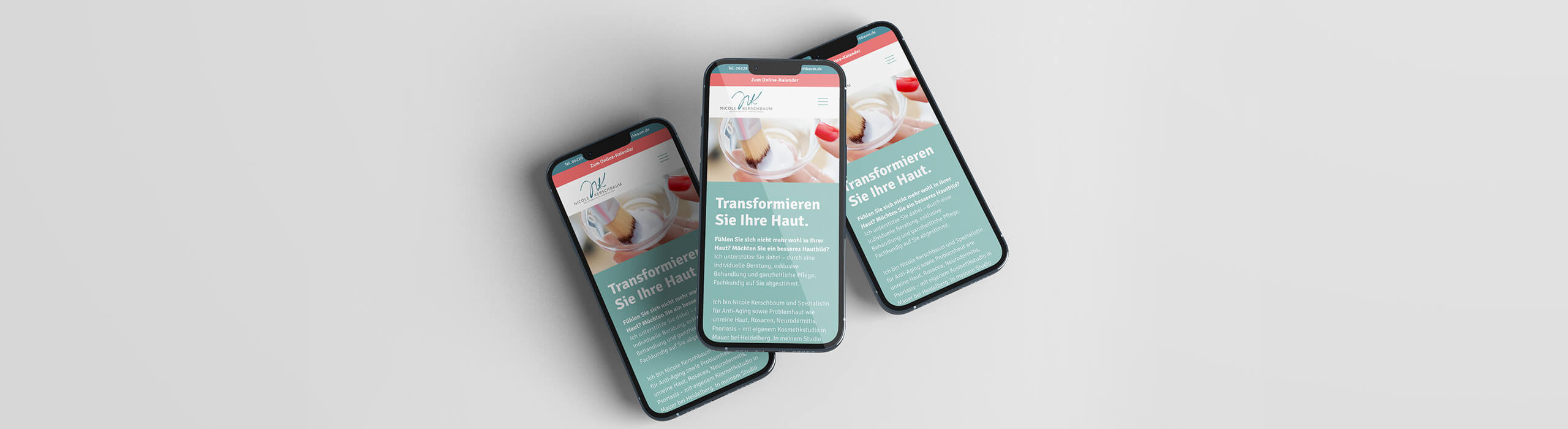 Website Relaunch Nicole Kerschbaum Ansicht Mobil