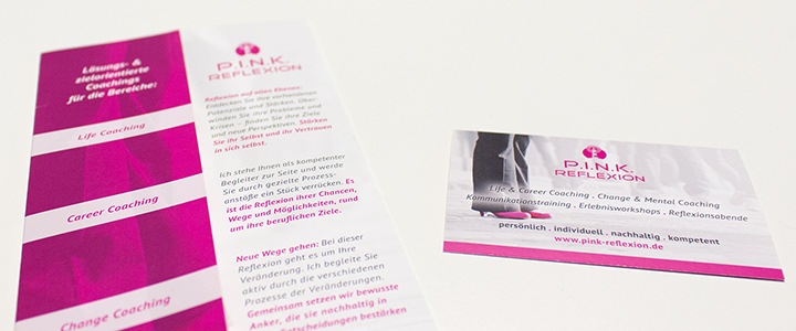 Konzeption von Visitenkarte und Flyer