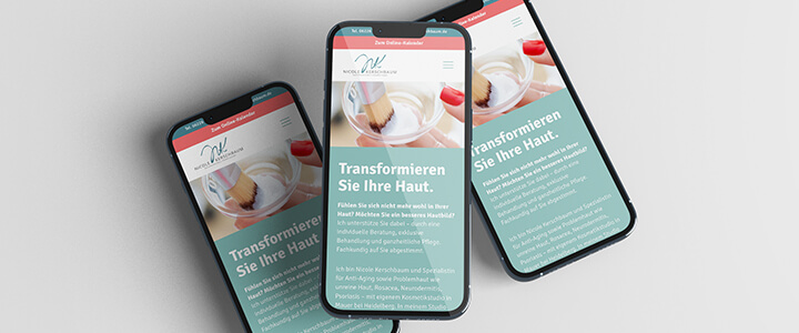 Digitales Anti-Aging für eine Kosmetik-Website Anti-Aging für eine Kosmetik-Website